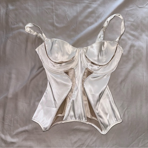 Manière De Voir Silk Satin Corset Top - Picture 2 of 4